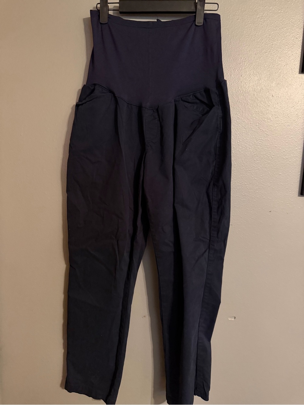 Gap Maternity Best Girlfriend Pants Size 10 Navy Blue Tapered